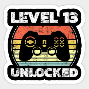 Level 13 Video 13th Birthday Sticker